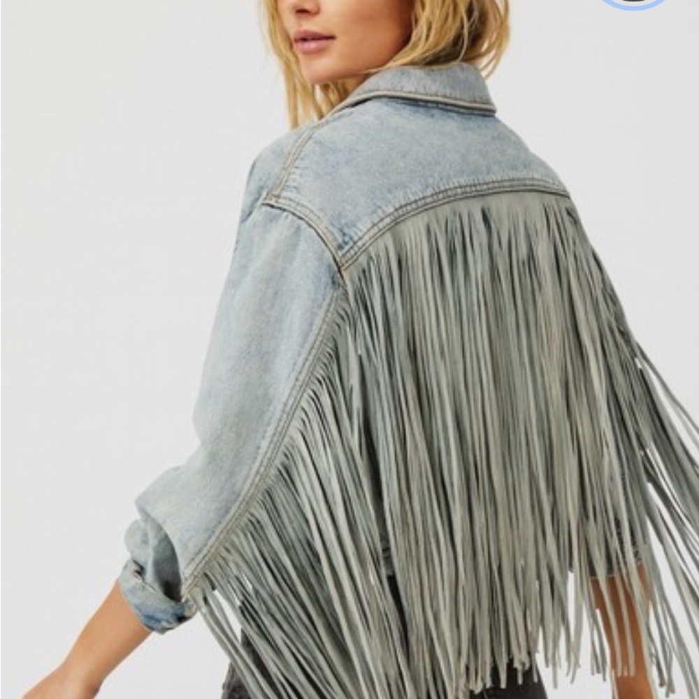 Levi's Light Blue Fringe Jean Jacket